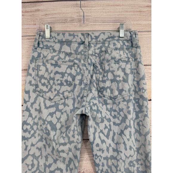 Current Elliott High Waist Stiletto Jeans Womens 27 Blue Inky Leopard - Picture 4 of 9